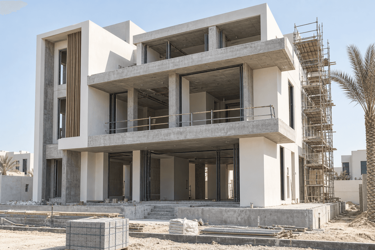 Illustrative construction progress photo